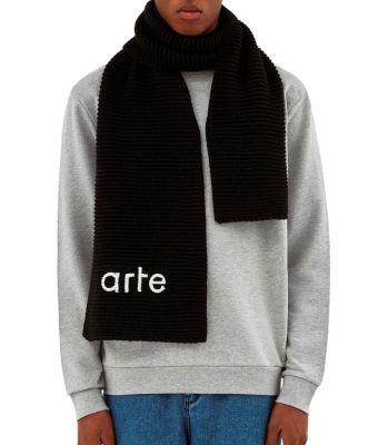 Arte_Antwerp_Aaron_knit_scarf__Zwart
