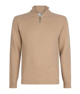 Llaud_heren_lupetto_half_zip__Beige_1
