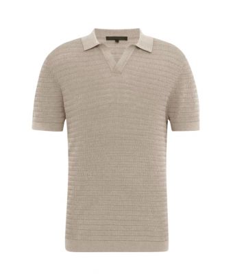 Drykorn_heren_Braian_Knitted_Polo_Taupe