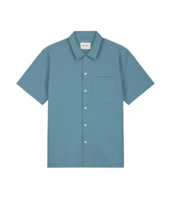 Olaf_Hussein_Seersucker_shirt_SS_Blauw_grijs