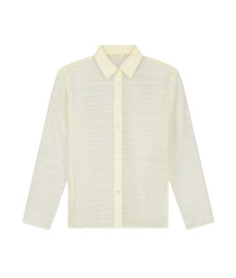 Olaf_Hussein_Sheer_Slim_Shirt__Creme