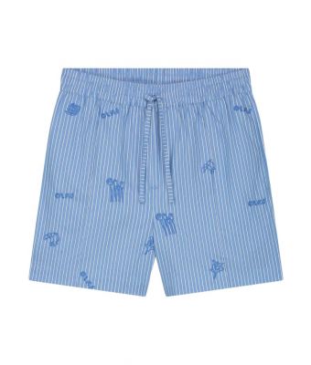 Olaf_Hussein__L_F_Women_Striped_Embro_Shorts_Blauw