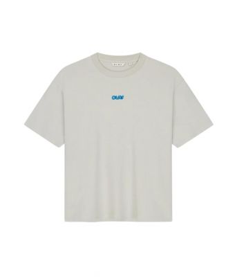 Olaf_Hussein_Retro_logo_boxy_T_shirt_woman_Zand