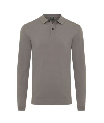 Genti_Polo_Longsleeve_Bruin_licht