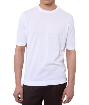 Filippo_De_Laurentiis_luxury_knitwear_shirt_Wit