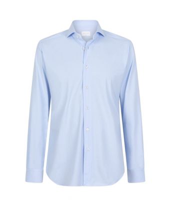 Xacus_washed_active_tailor_fit_shirt__Blauw_licht