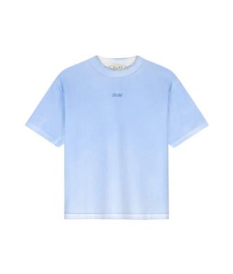 Olaf_Hussein_Spayed_boxy_tee_Blauw_licht