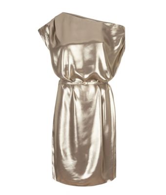 Dante_6_Grayson_metallic_drapey_dress_Goud_