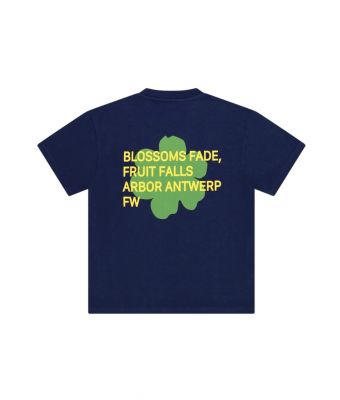 Arbor_Antwerp_Green_blossems_shirt_Blauw_donker