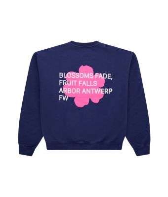 Arbor_Antwerp_Blossems_Crewneck_blue__Blauw_donker