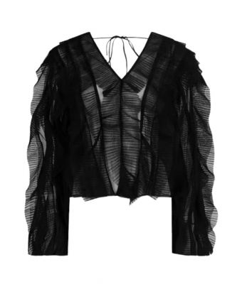 Dante_6_Phora_tulle_ruffled_top_Zwart