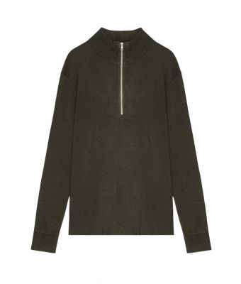 NN07_Harald_half_zip_6530_Groen_army