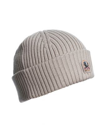 Parajumpers_Heren_Muts_PJS_logo___Rib_hat__Grijs_m_lee