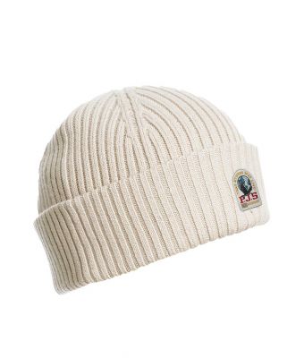 Parajumpers_Heren_Muts_PJS_logo___Rib_hat__Off_White