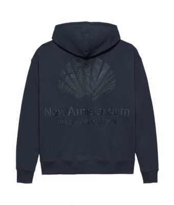 New_Amsterdam_Surf_Association_Logo_hoodie_zip_up__Blauw_donker