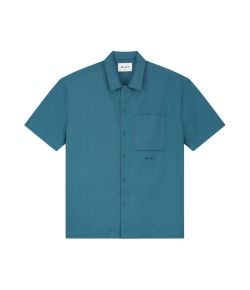 Olaf_Hussein_Cotton_Linen_Shirt__Blauw_petrol