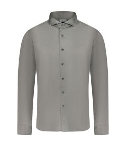 Xacus_knitted_tailer_fit_shirt__Antraciet