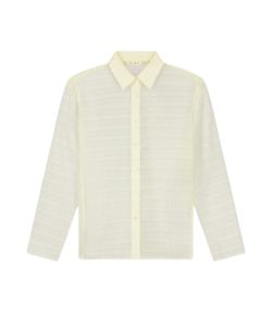 Olaf_Hussein_Sheer_Slim_Shirt__Creme
