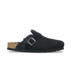 Birkenstock_Boston_Teddy_Corduroy_Zwart