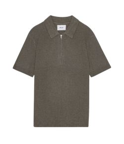 NN07__Hansie_Ribbed_Half_Zip_Polo_Groen_mix