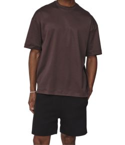 Valenza_Interlock_Supima_Oversized_T_shirt_Bruin_donker
