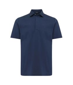 Genti_Polo_3_Button_Shortsleeve_Blauw_marine