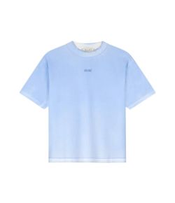 Olaf_Hussein_Spayed_boxy_tee_Blauw_licht