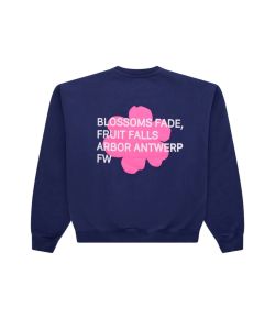 Arbor_Antwerp_Blossems_Crewneck_blue__Blauw_donker