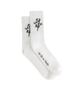 Olaf_Hussein_Monogram_socks_Wit