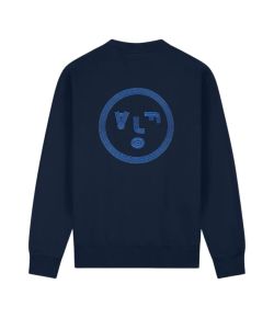 Olaf_Hussein_Olaf_lined_face_crewneck_Blauw_donker_1