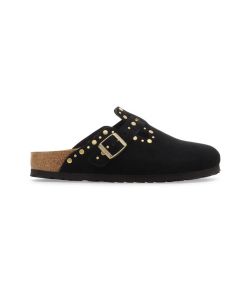 Birkenstock_Boston_Clogs_Suede_Rivet__narrow__Zwart