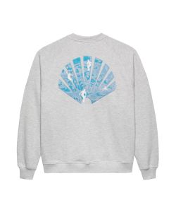 New_Amsterdam_Surf_Association_Sea_glow_crewneck_Grijs_m_lee