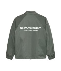 New_Amsterdam_Surf_Association_Nylon_coach_jacket_Groen