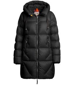 Parajumpers_Dames_Janet_Donsjack_lang_capuchon_Zwart_wit