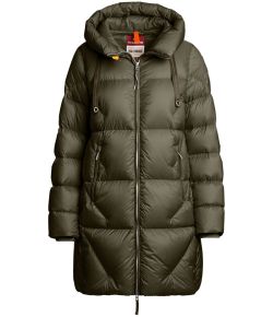 Parajumpers_Dames_Janet_Donsjack_lang_capuchon_Groen_grijs