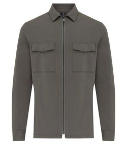 Genti_Oaks_Shirt_Jacket_Zip_Groen_Donker__2