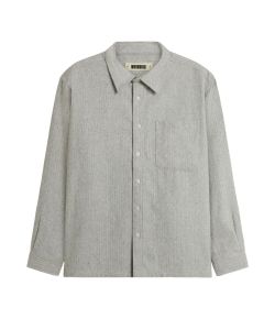 Woodbird_Buzo_wool_shirt_Grijs