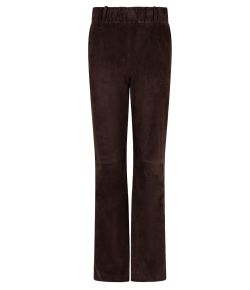 Ibana_Pienna_suede_pantalon_Bruin_donker