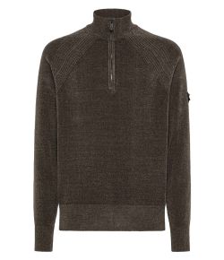Peuterey_heren_Crivelli_chenille_half_zip_Bruin_donker_2
