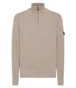 Peuterey_heren_Crivelli_chenille_half_zip_Zand_2