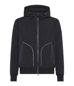 Peuterey_heren_Dumfries_Bmat_hybrid_padded_zip_Blauw_donker