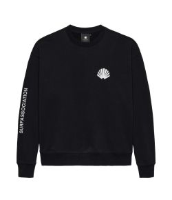 New_Amsterdam_Surf_Association_Logo_Crewneck_sweater_Zwart