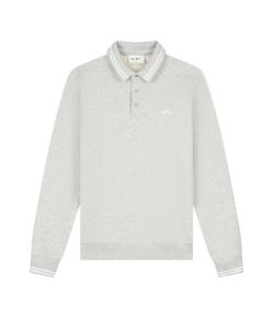 Olaf_Hussein_Polo_Tipping_Detail_Oversized_Grijs_m_lee