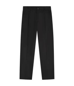 Olaf_Hussein_Pantalon_Regular_Pleated_Zwart