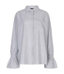 Ibana_Talya_blouse_stripe_Grijs_mix