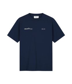 Olaf_Hussein_T_shirt_Script_friends_boxy_Blauw_donker