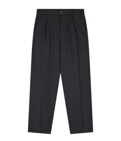 Olaf_Hussein_Pantalon_Regular_wool_blend_pleated_Grijs_donker
