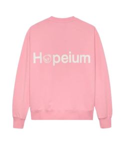 Hopeium_Logo_crew_sweater_Rose