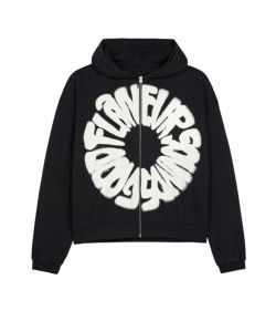 Flaneur_Sounds_Good_zip_up_Zwart_mix