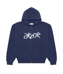 Arbor_Antwerp_Real_Arbor_zipper_Hoodie_Blauw_donker
